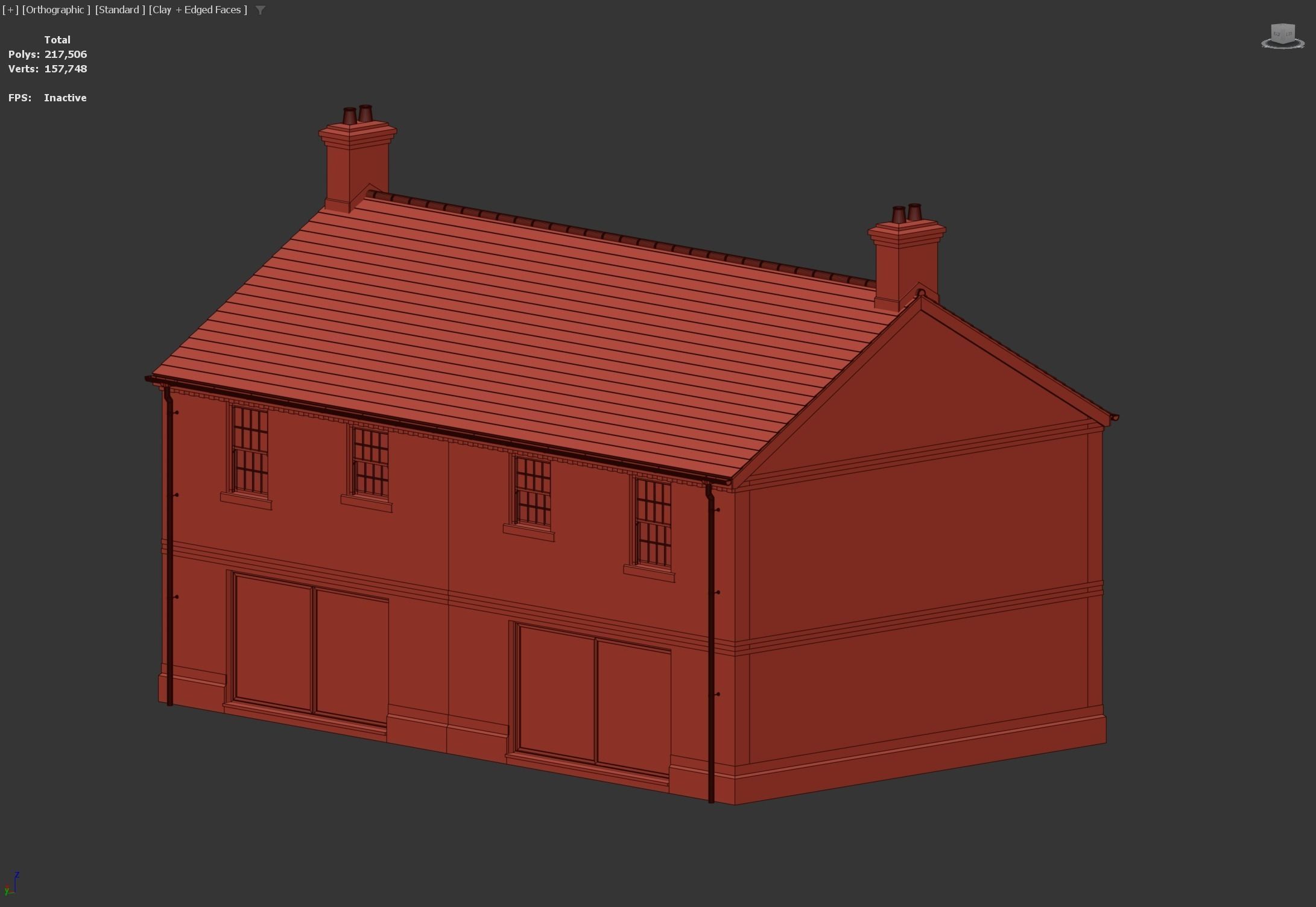 British House Trap Road Plot1-2 3D model_7