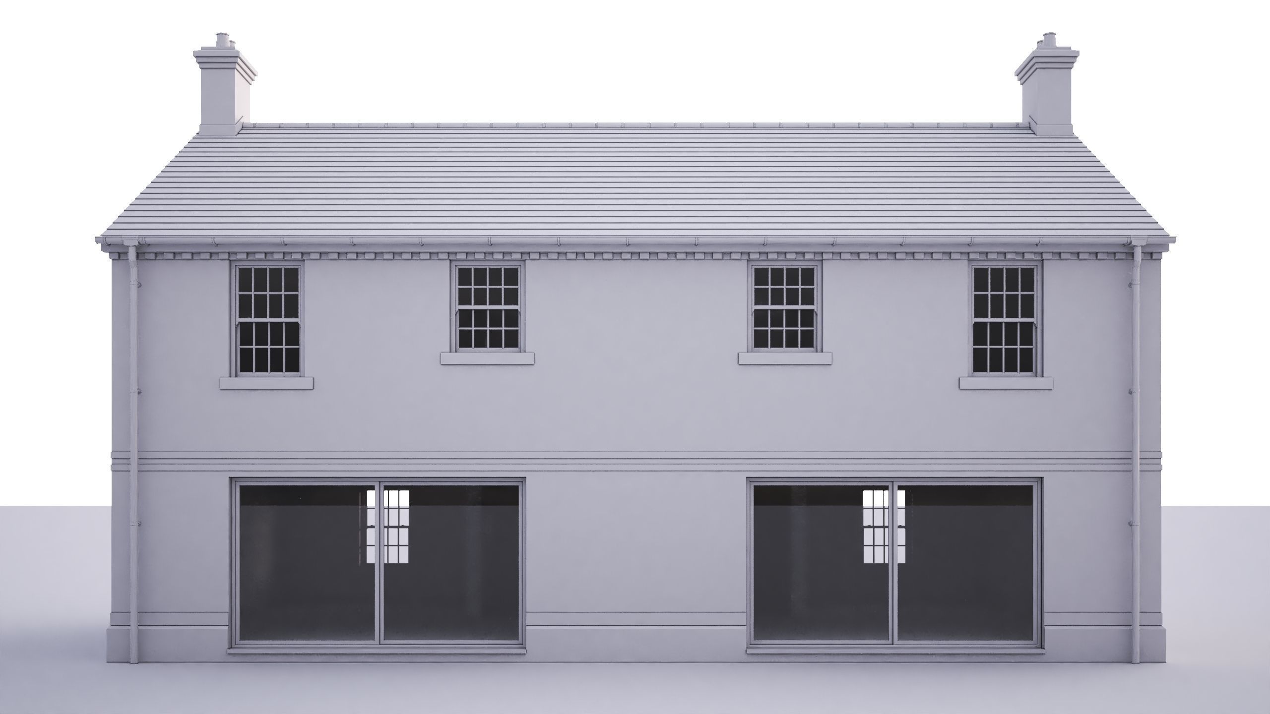 British House Trap Road Plot1-2 3D model_1