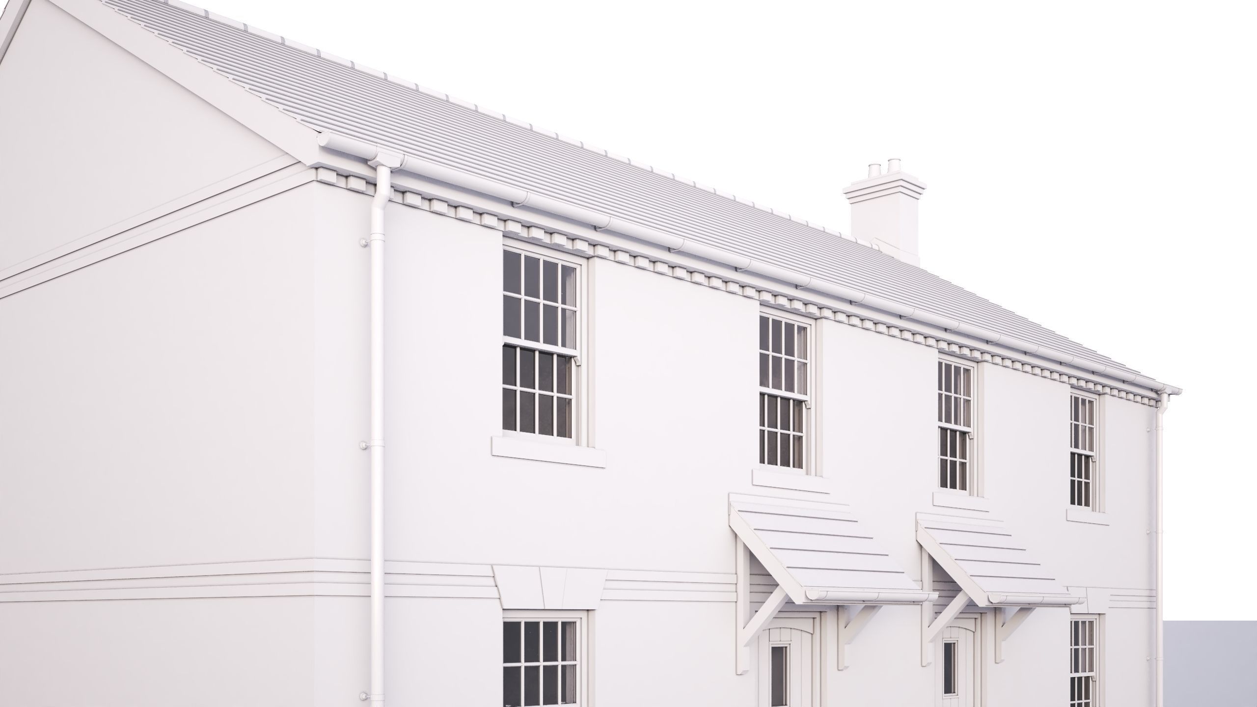 British House Trap Road Plot1-2 3D model_4