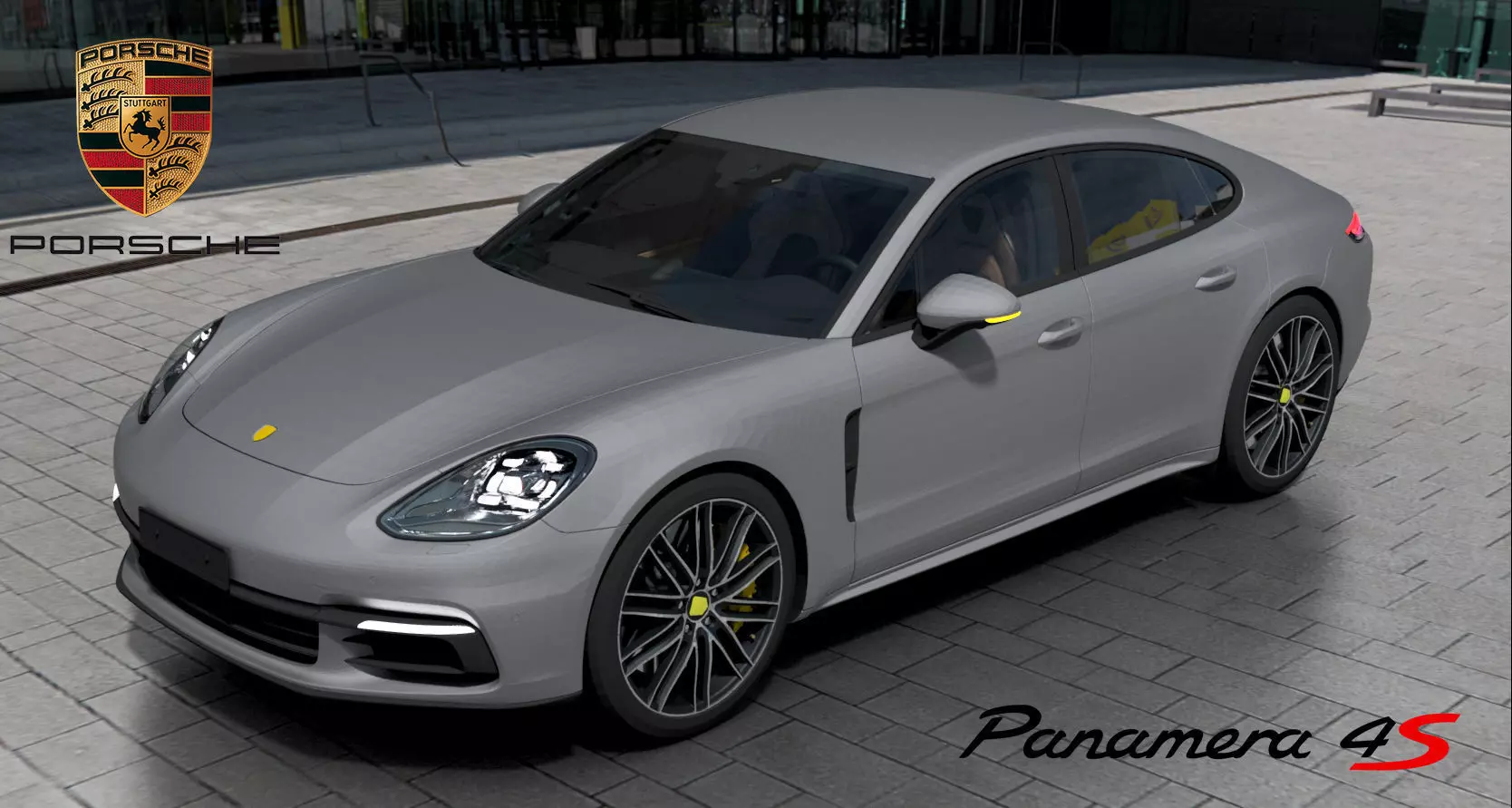 Porsche Panamera 4S Low-poly 3D model