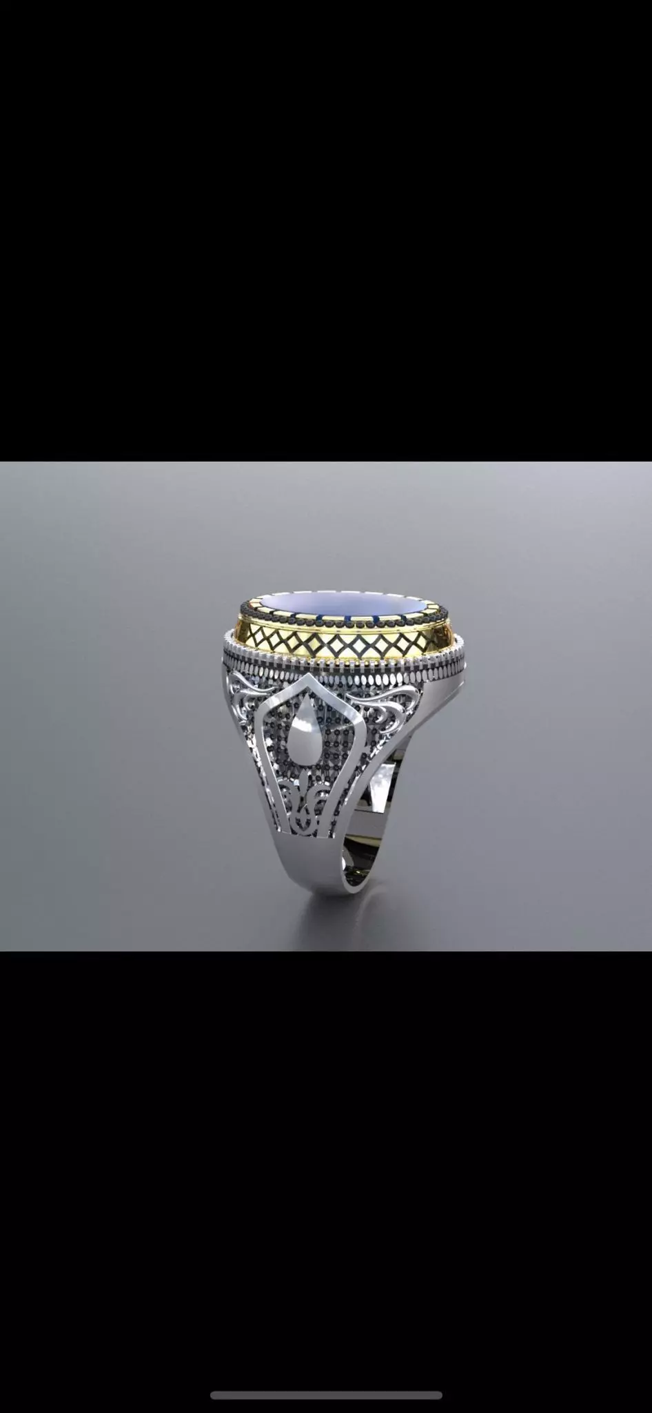 Custom Design Special Order Silver Men Ring stl file 3D model_0