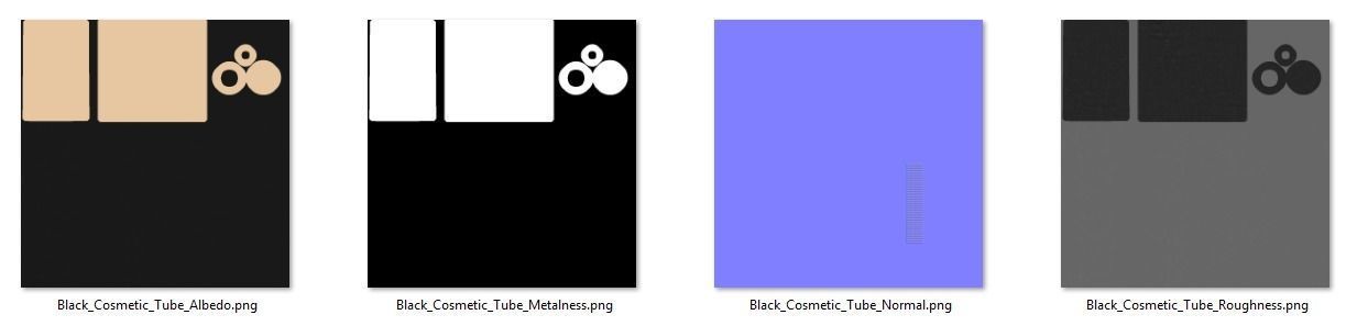 Black Cosmetic Tube 02 3D model_11