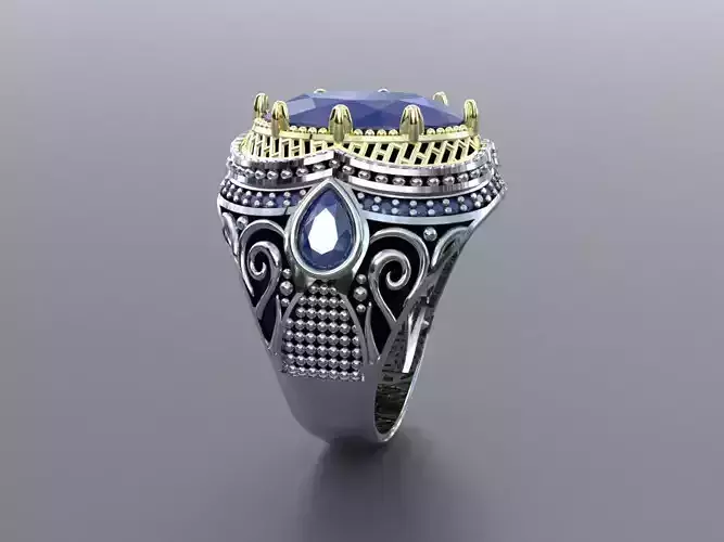 Custom Design Special Order Silver Men Ring stl file