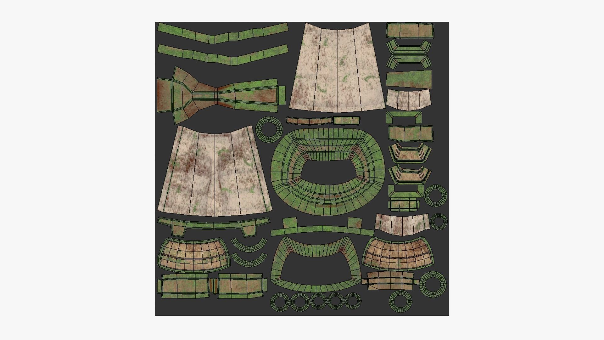 Tribal Mask I09 Wood Mud - Costume Character Design Low-poly 3D model_5