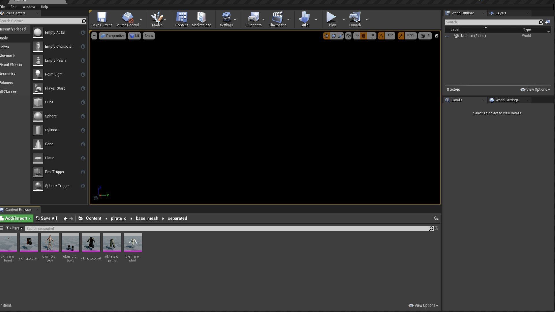 Pirate Captain Low-poly 3D model_17