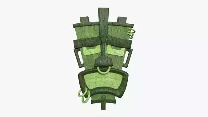 Tribal Mask I10 Full Mud - Costume Character Design Low-poly 3D model