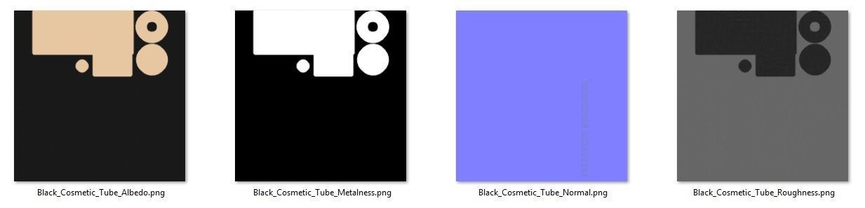 Black Cosmetic Tube 03 3D model_11