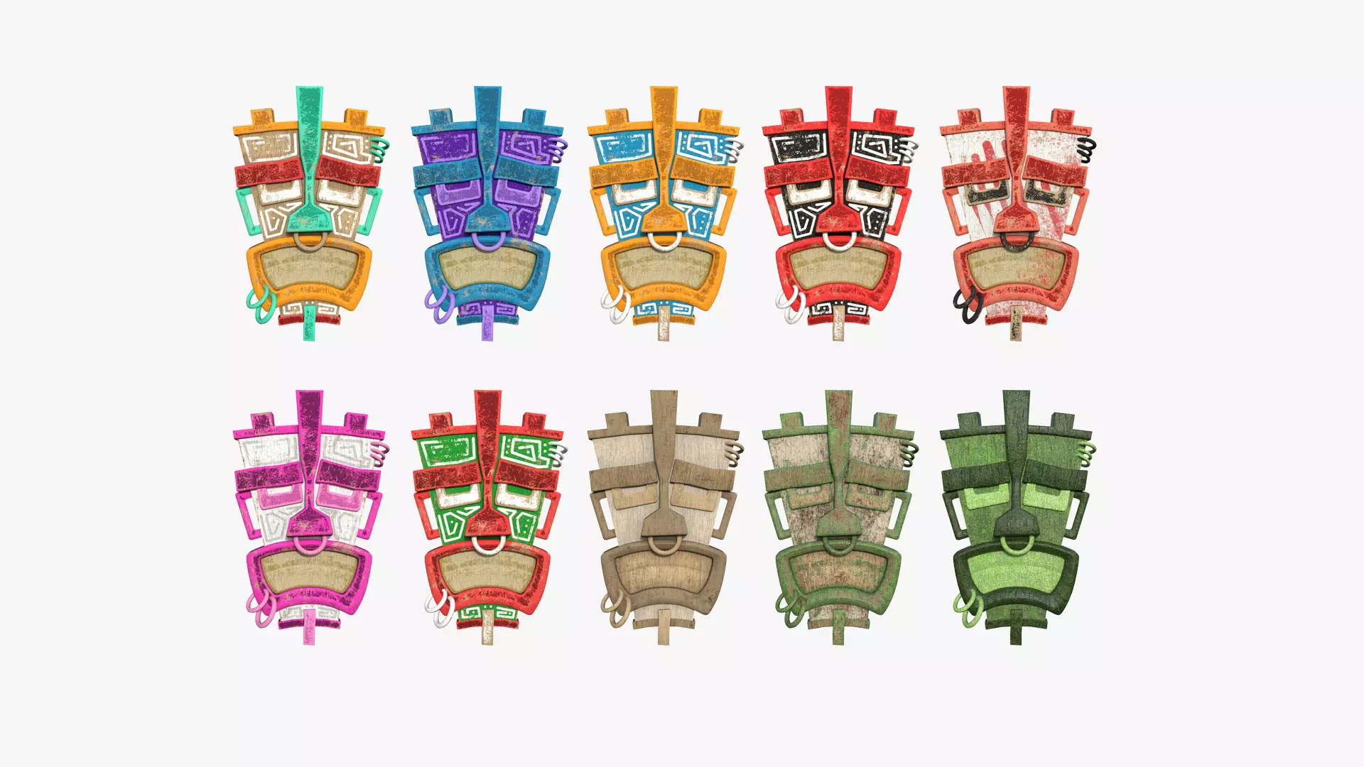 10 Tribal Mask I Collection - Costume Character Design _0