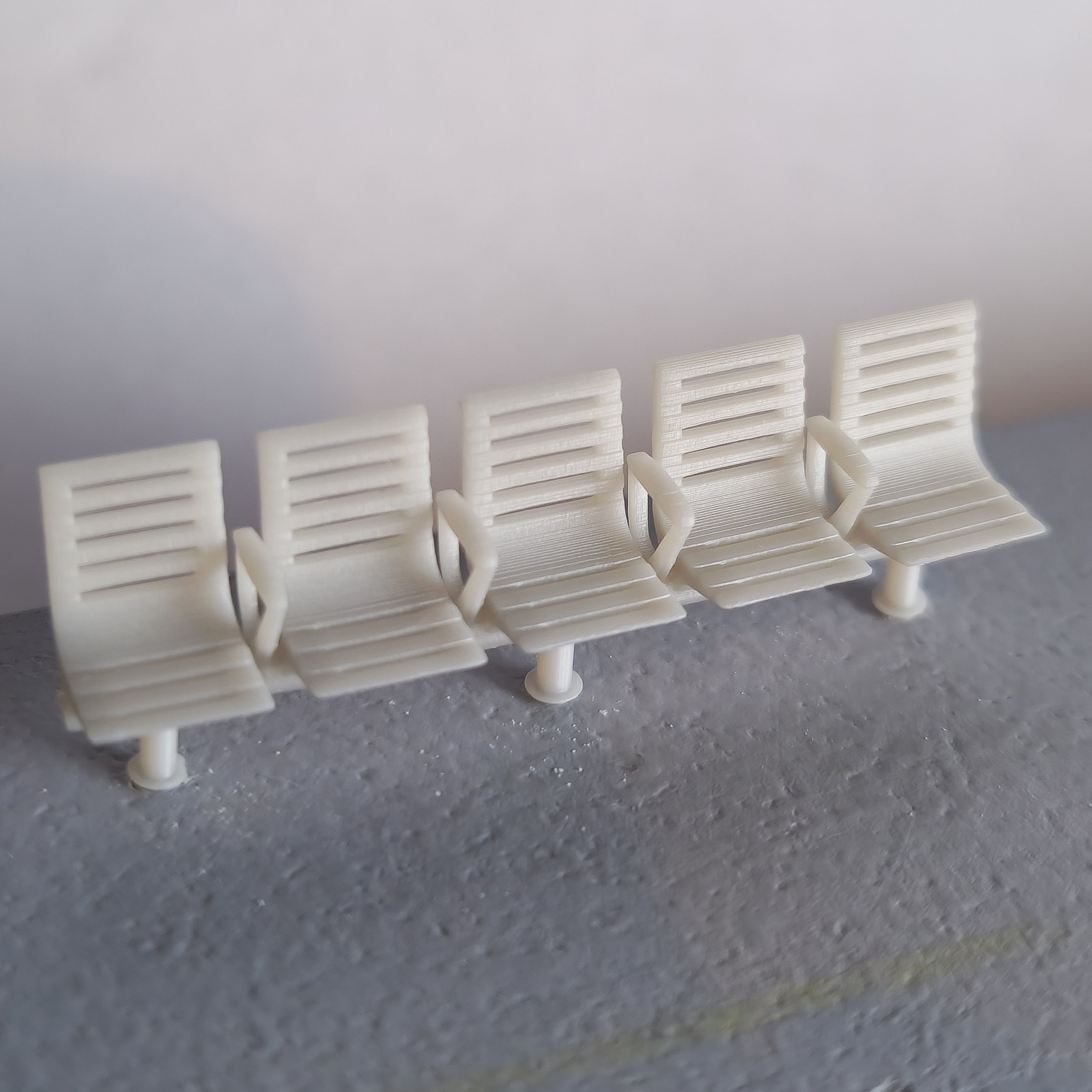 H0 Platform benches Style 1 3D print model_2