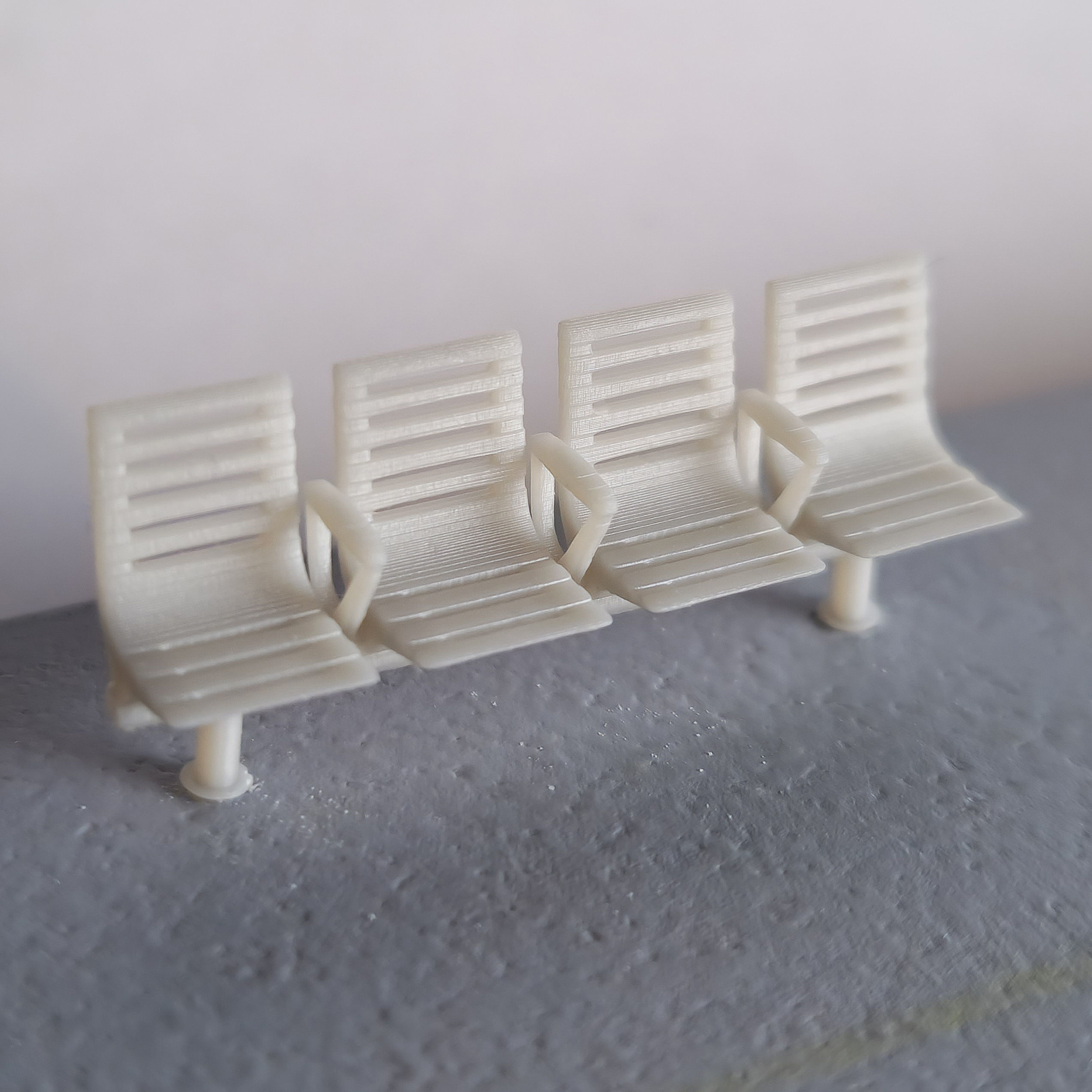 H0 Platform benches Style 1 3D print model_1
