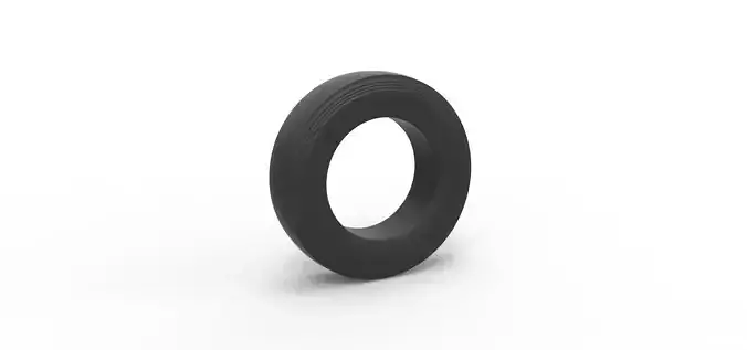 Semi truck slick tire Scale 1 to 25