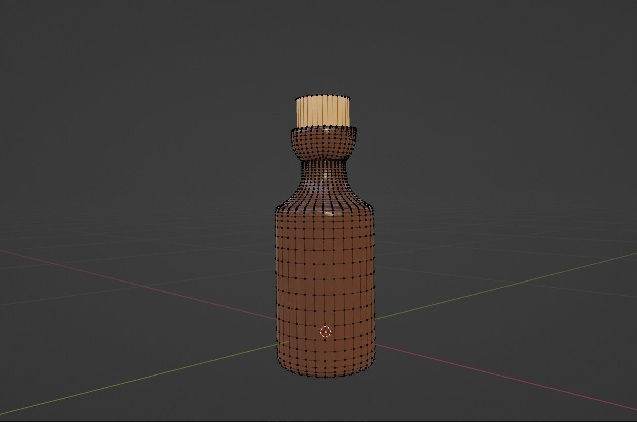 beer bottle 3D 3D model_2