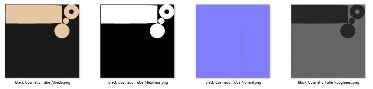 Black Cosmetic Tube 04 3D model_11