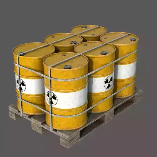 Radiactive Barrels on a Pallet