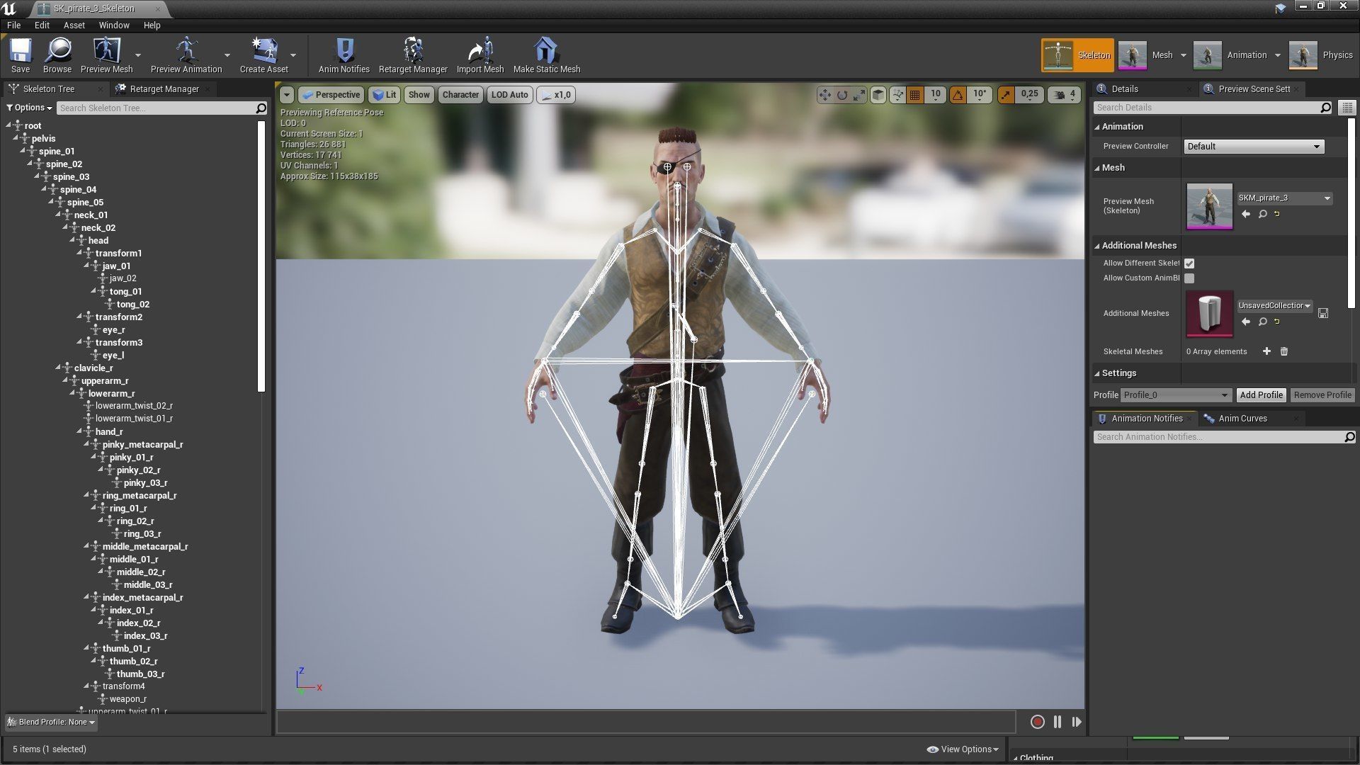 Pirate 3 Low-poly 3D model_14