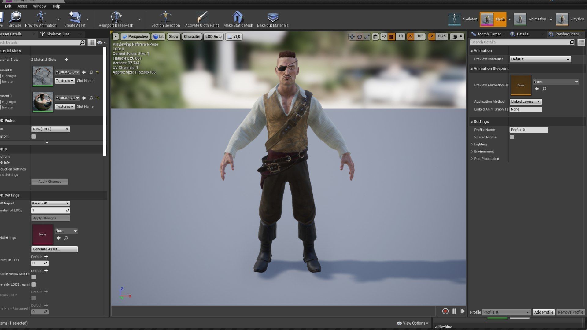 Pirate 3 Low-poly 3D model_15