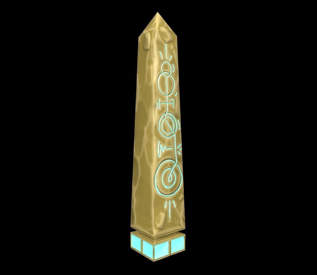 Asset Obelisc Low-poly Low-poly 3D model_3