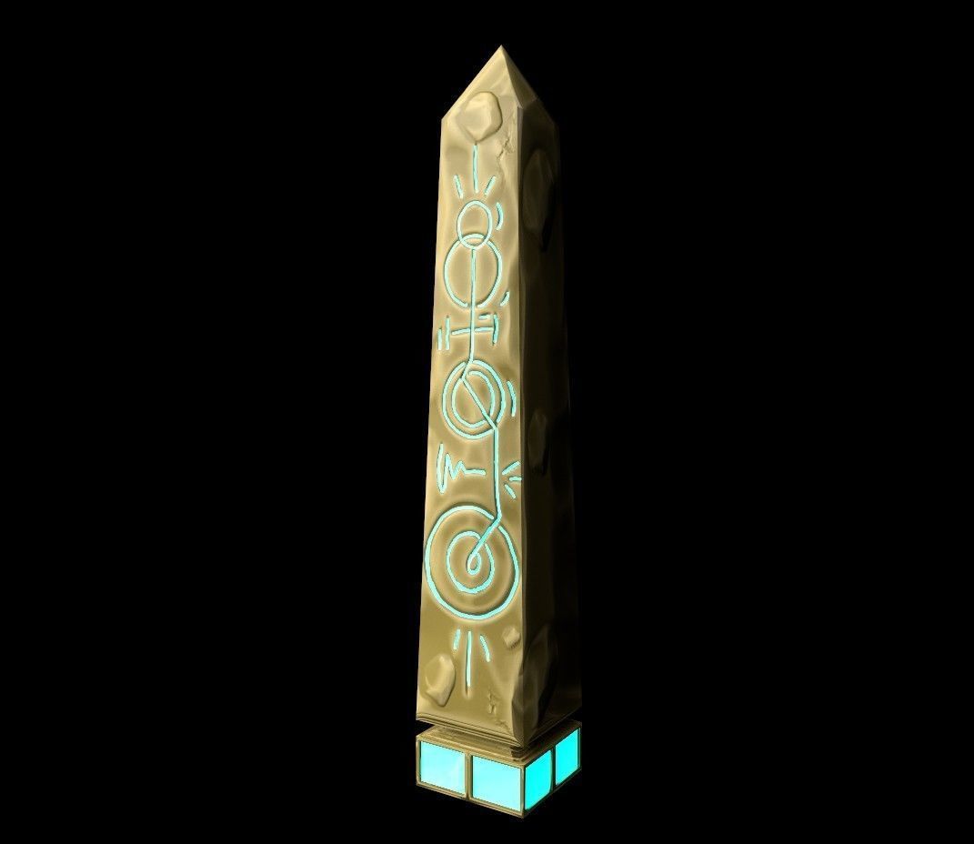 Asset Obelisc Low-poly Low-poly 3D model_2