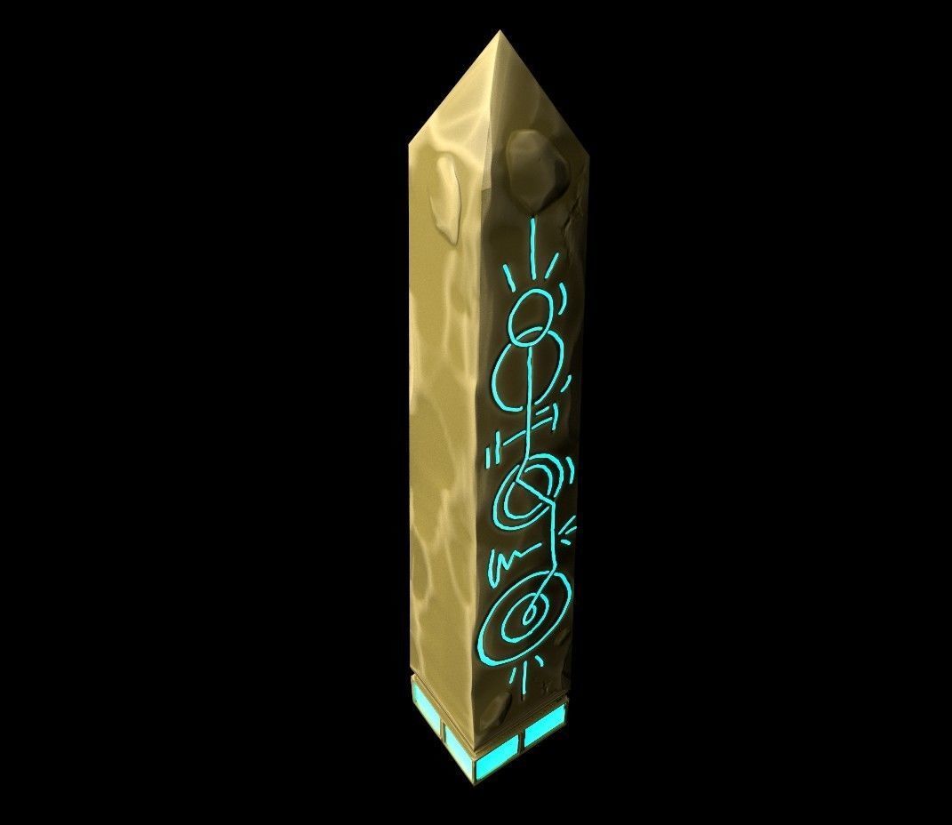 Asset Obelisc Low-poly Low-poly 3D model_1