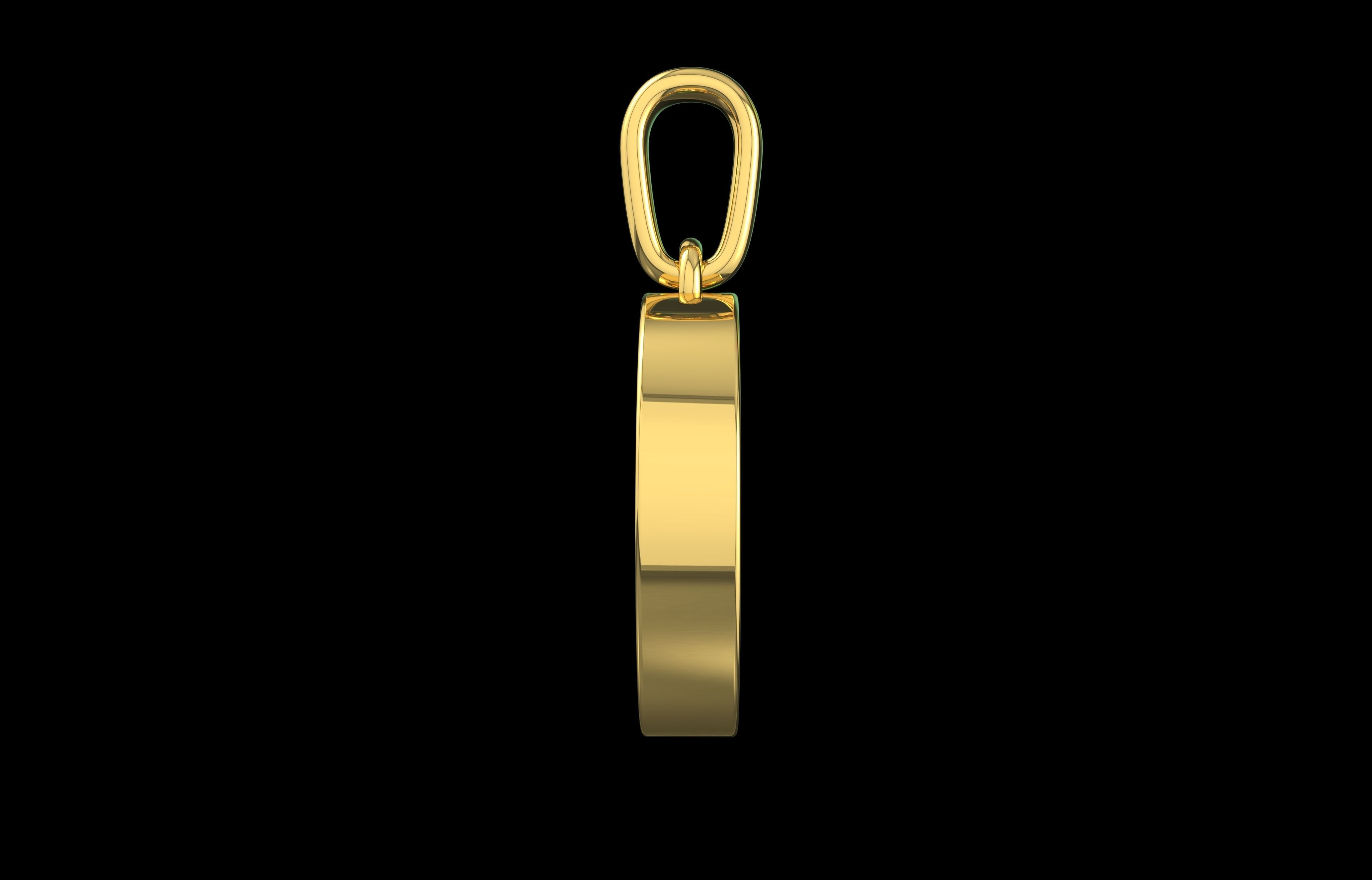 Number 12 Pendant  3D print model_15