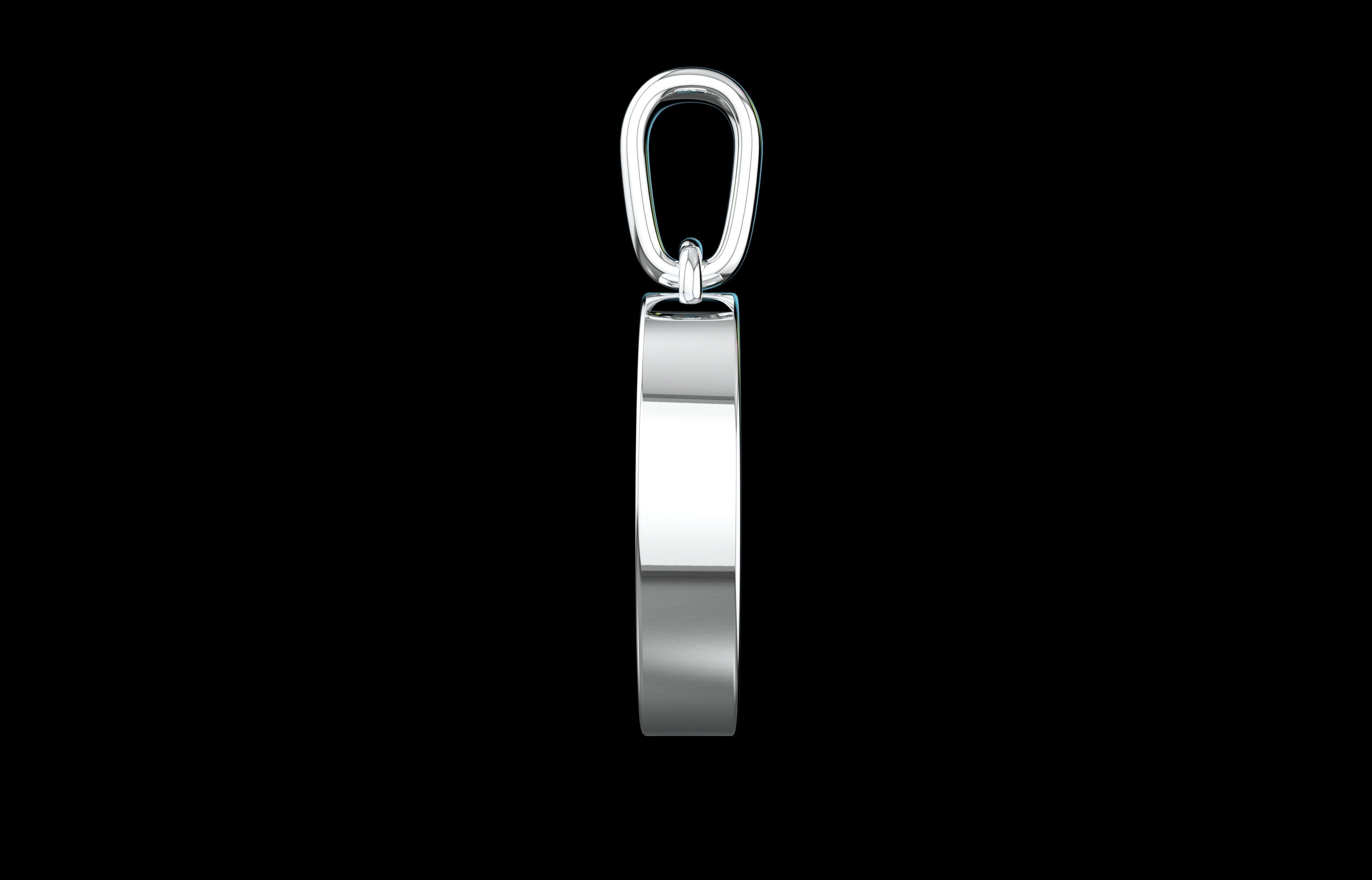 Number 12 Pendant  3D print model_16