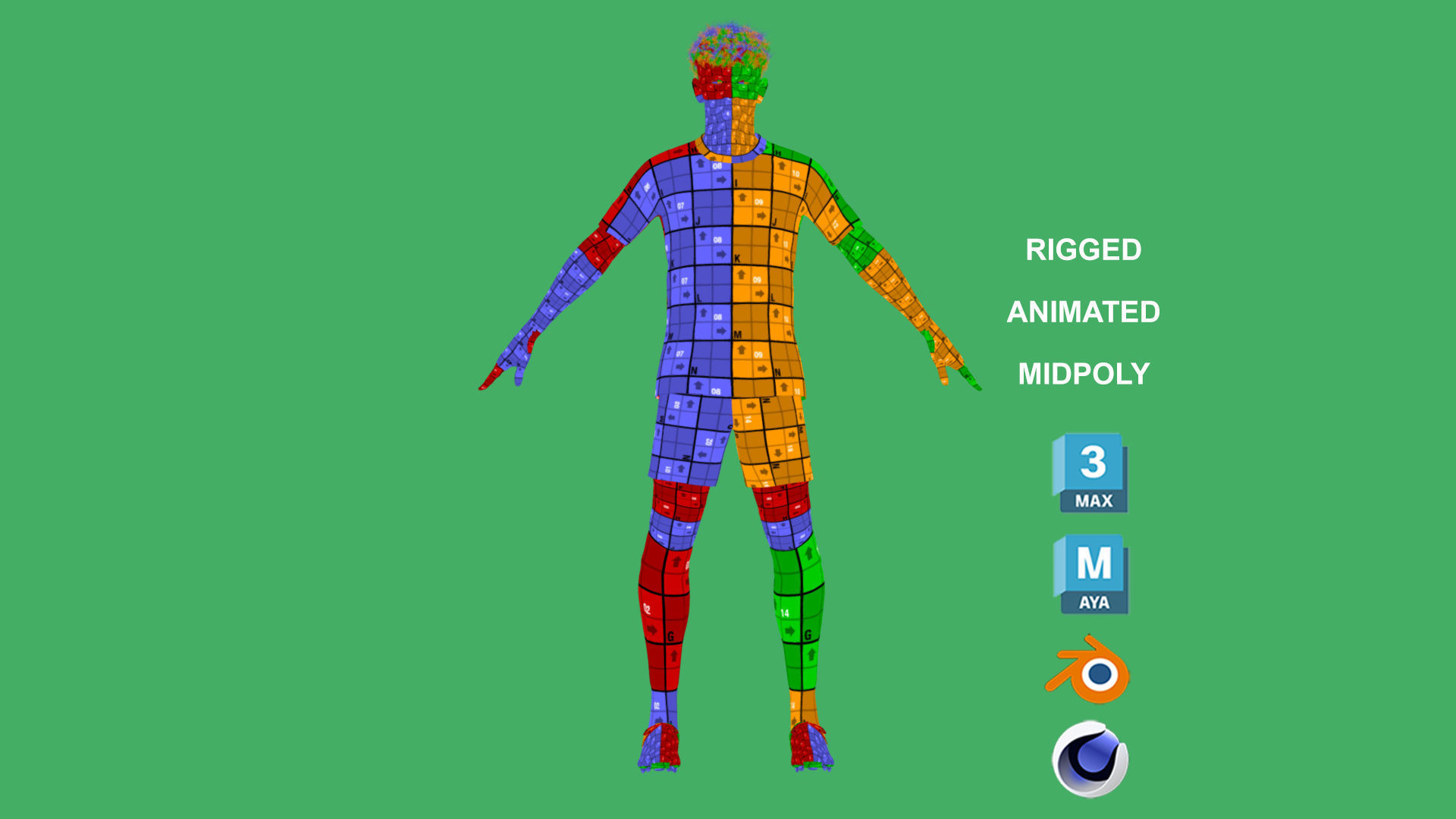 3D Rigged Lamine Yamal Barcelona 2024 3D model_5