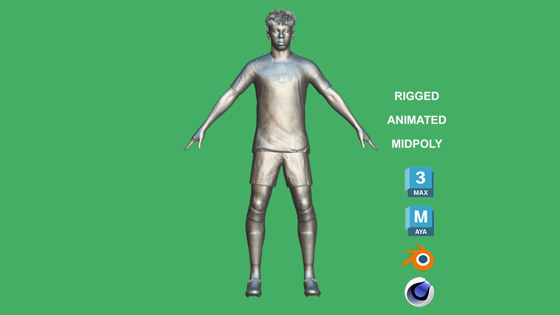3D Rigged Lamine Yamal Barcelona 2024 3D model_3
