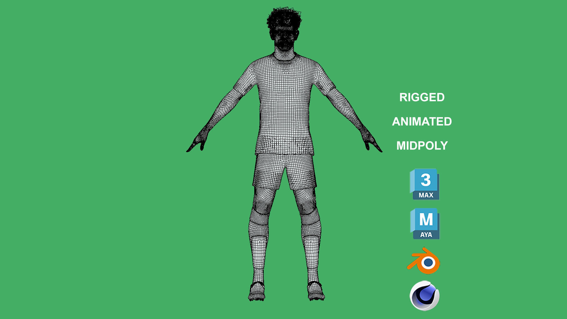 3D Rigged Lamine Yamal Barcelona 2024 3D model_4