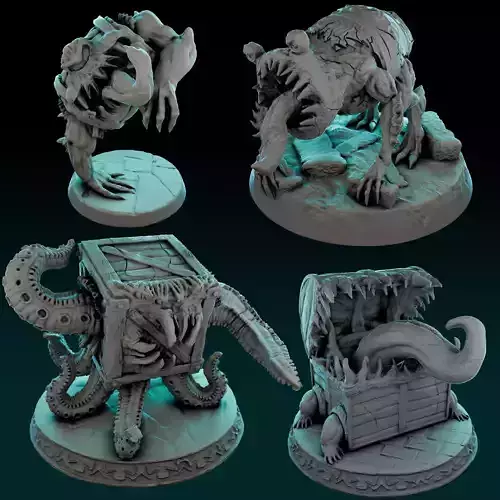 Mimic monsters bundle - keepers of the vault 3D print model