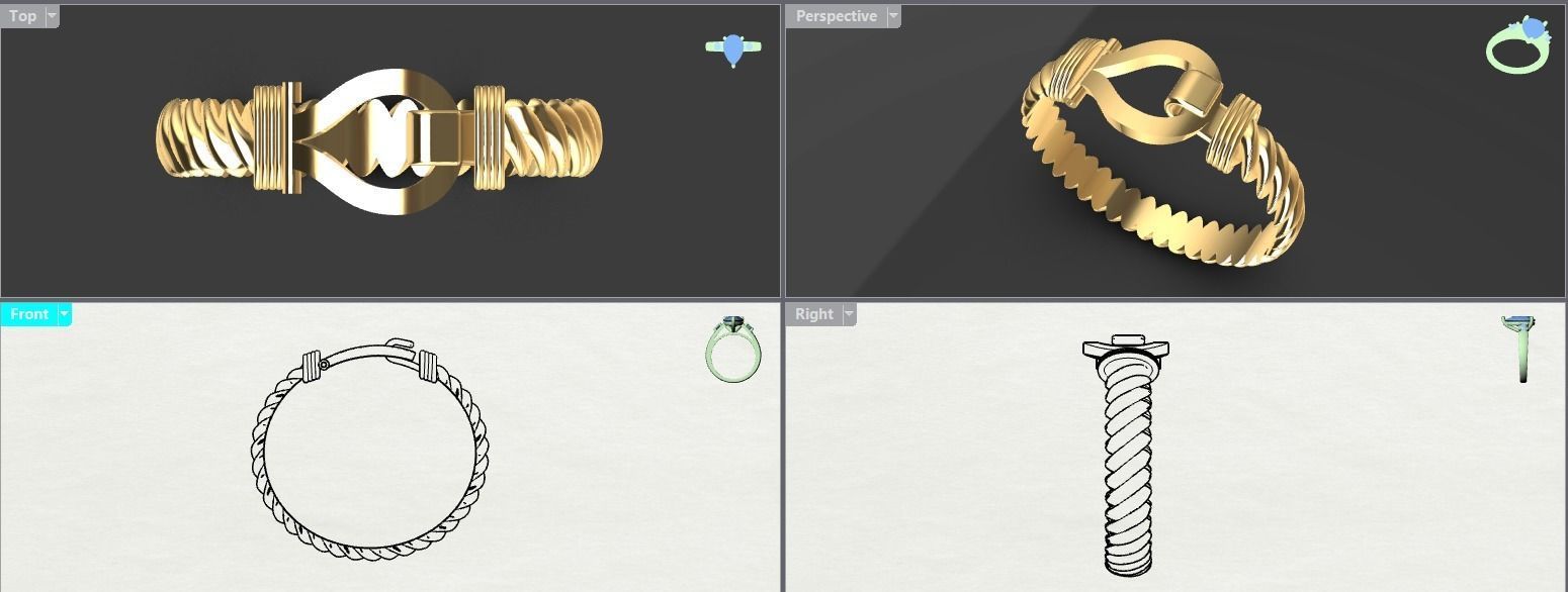 gucci bangles uk 3D print model_2