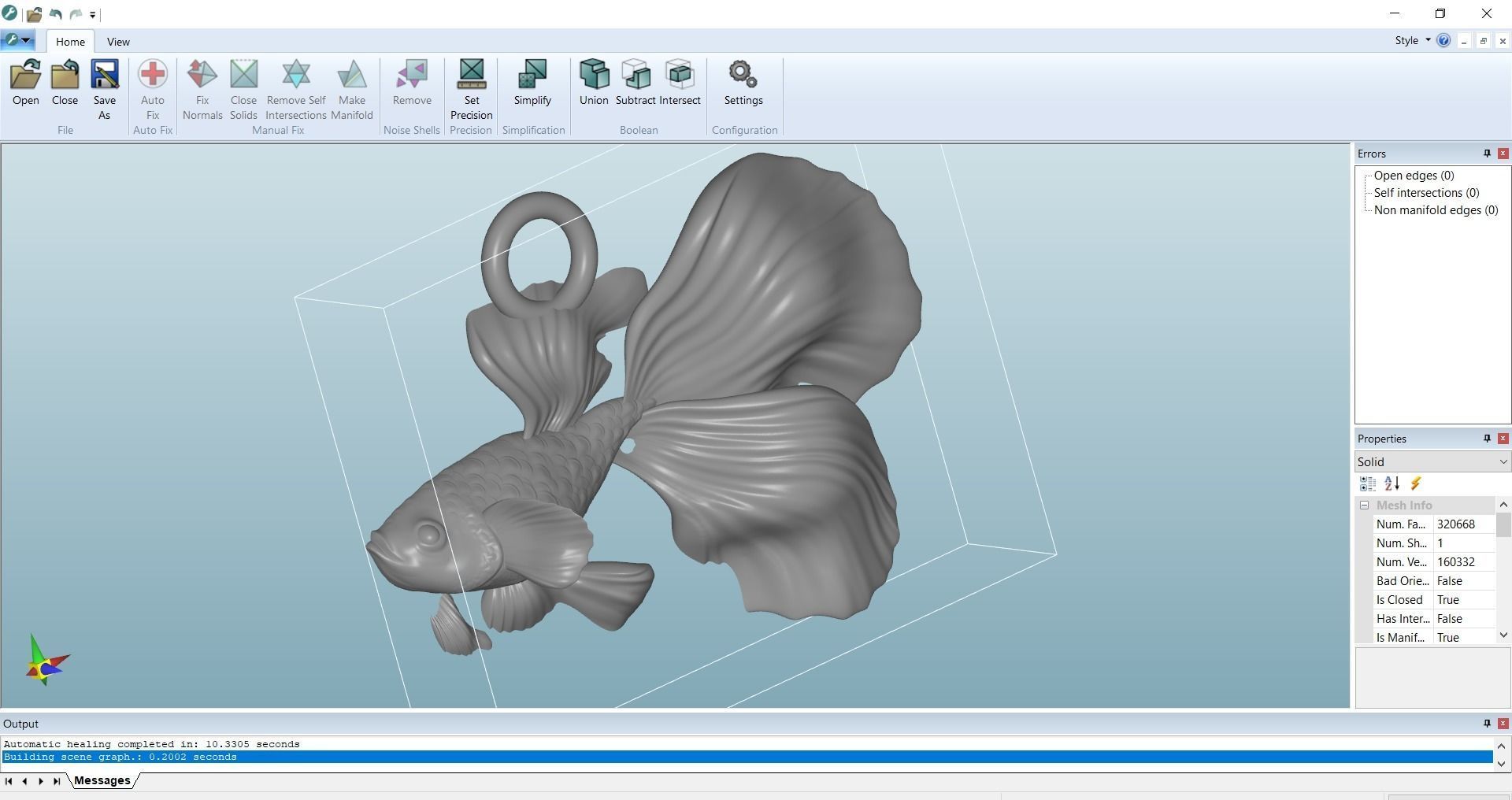 goldfish gold pendant jewelry 3D print model_5