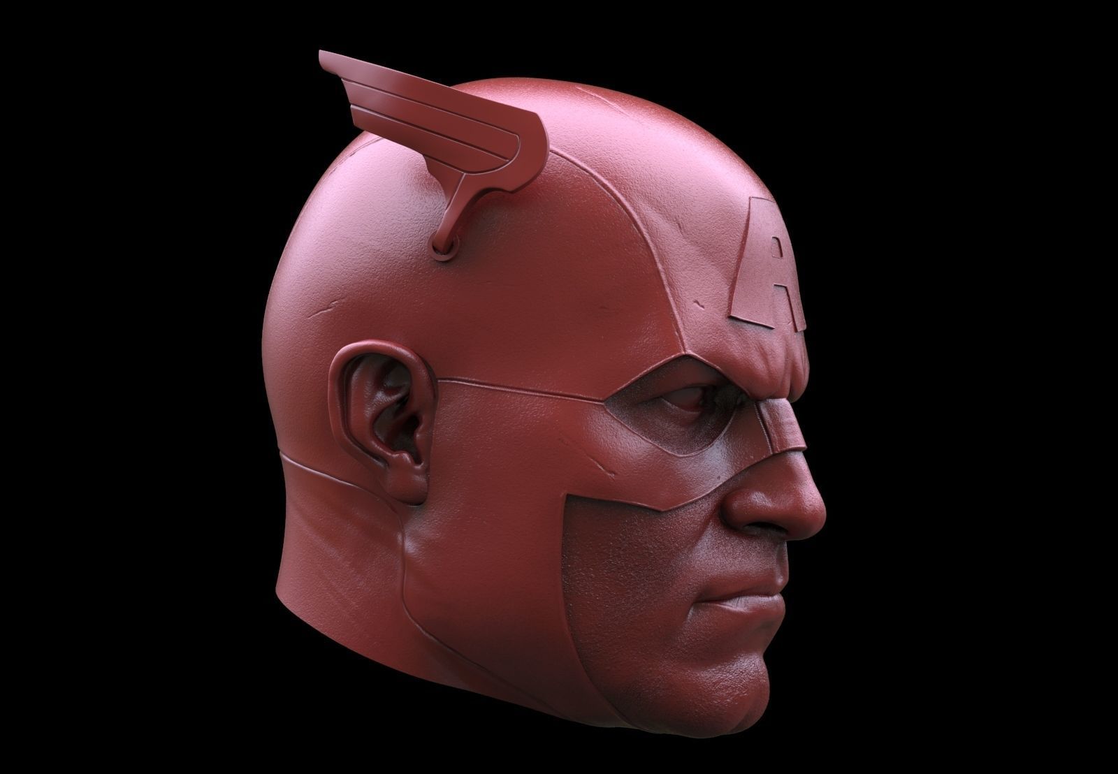 Captain America Figure Head 3D model 3D printable CGTrader