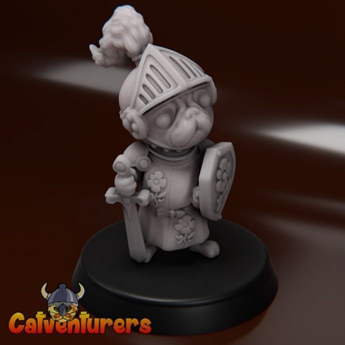 Sir Snortington Pug Knight 3D print model_6