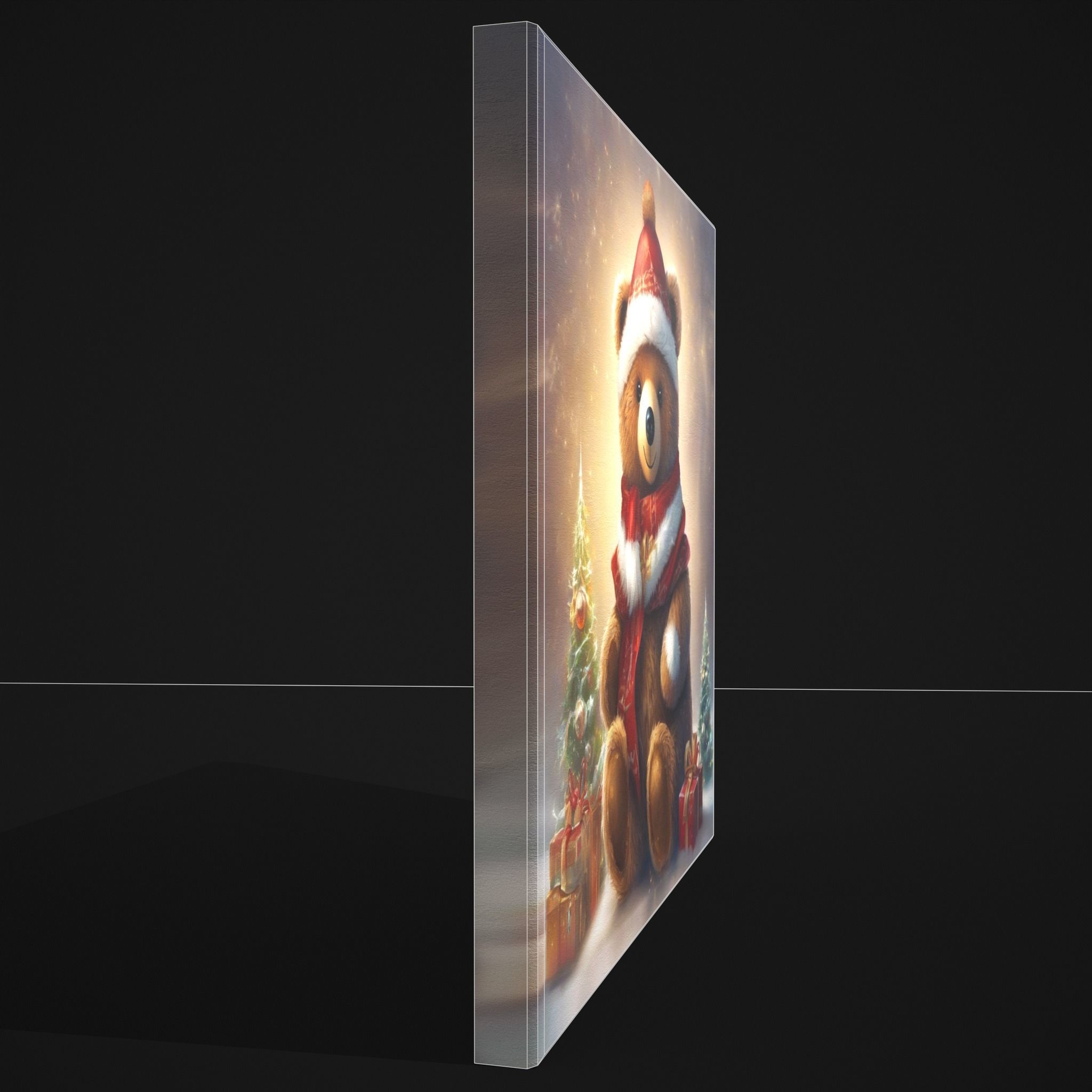 Christmas Bear Painting One Low-poly 3D model_6