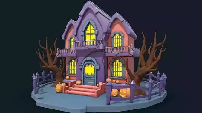Stylized Halloween House