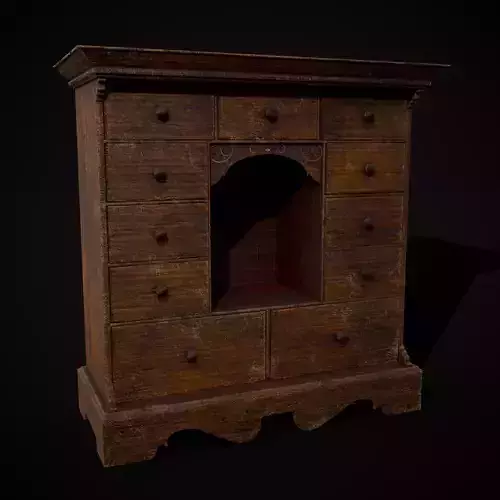 Welsh Spice Cabinet Low-poly 3D model