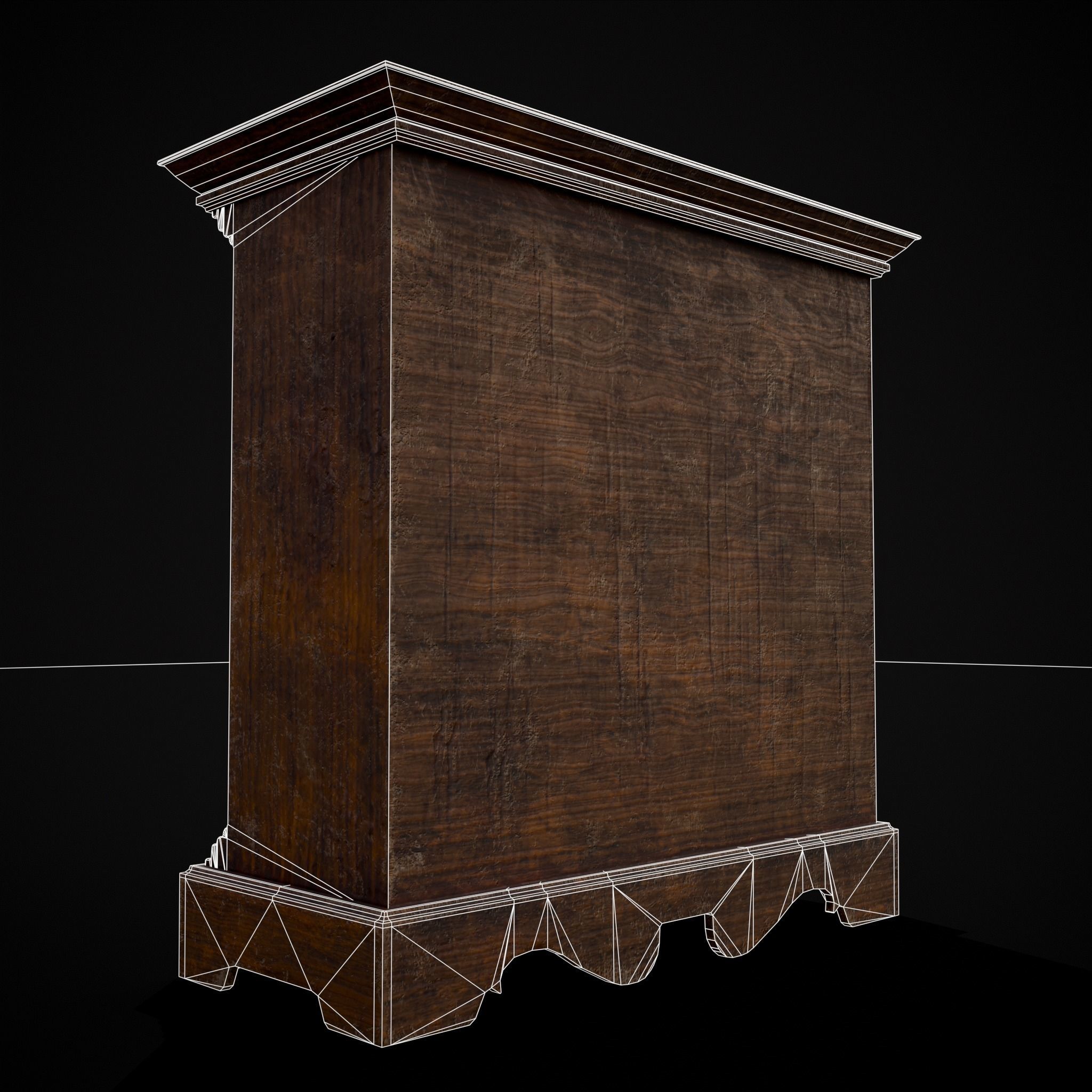 Welsh Spice Cabinet Low-poly 3D model_4