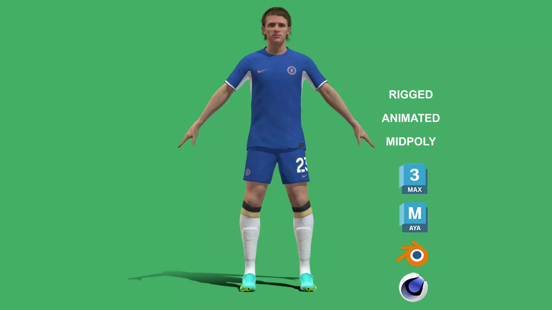 3D Rigged Conor Gallagher Chelsea 2024 3D model