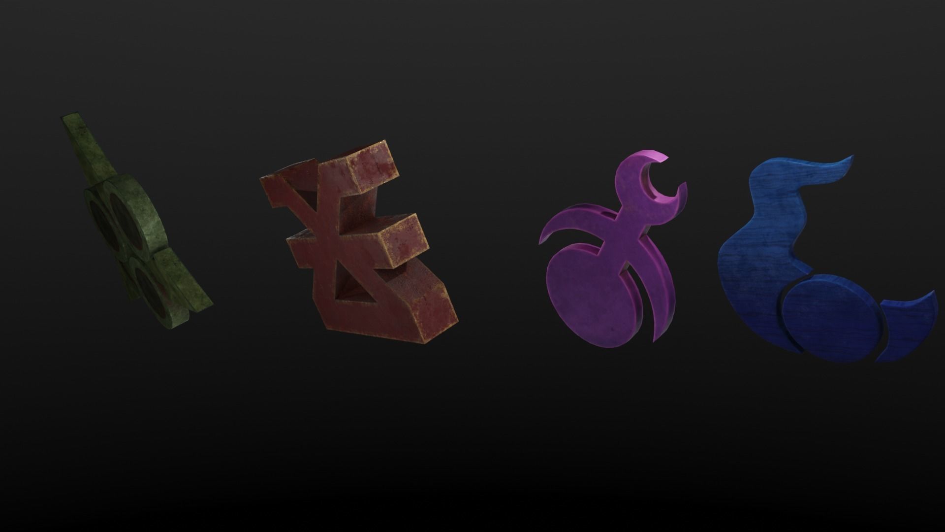 WARHAMMER 40K CHAOS GODS SYMBOLS Free low-poly 3D model_4