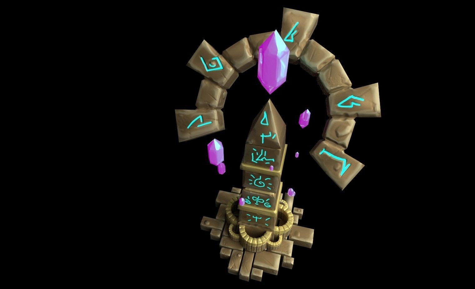 Sacred Stone Low-poly Low-poly 3D model_2