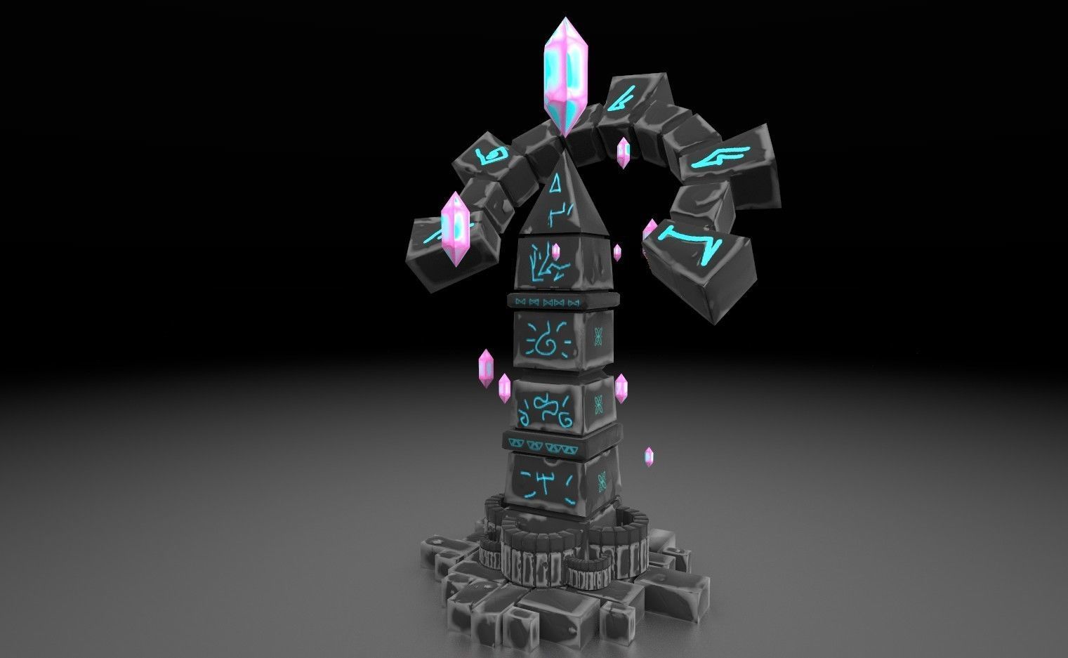 Sacred Stone Low-poly Low-poly 3D model_5