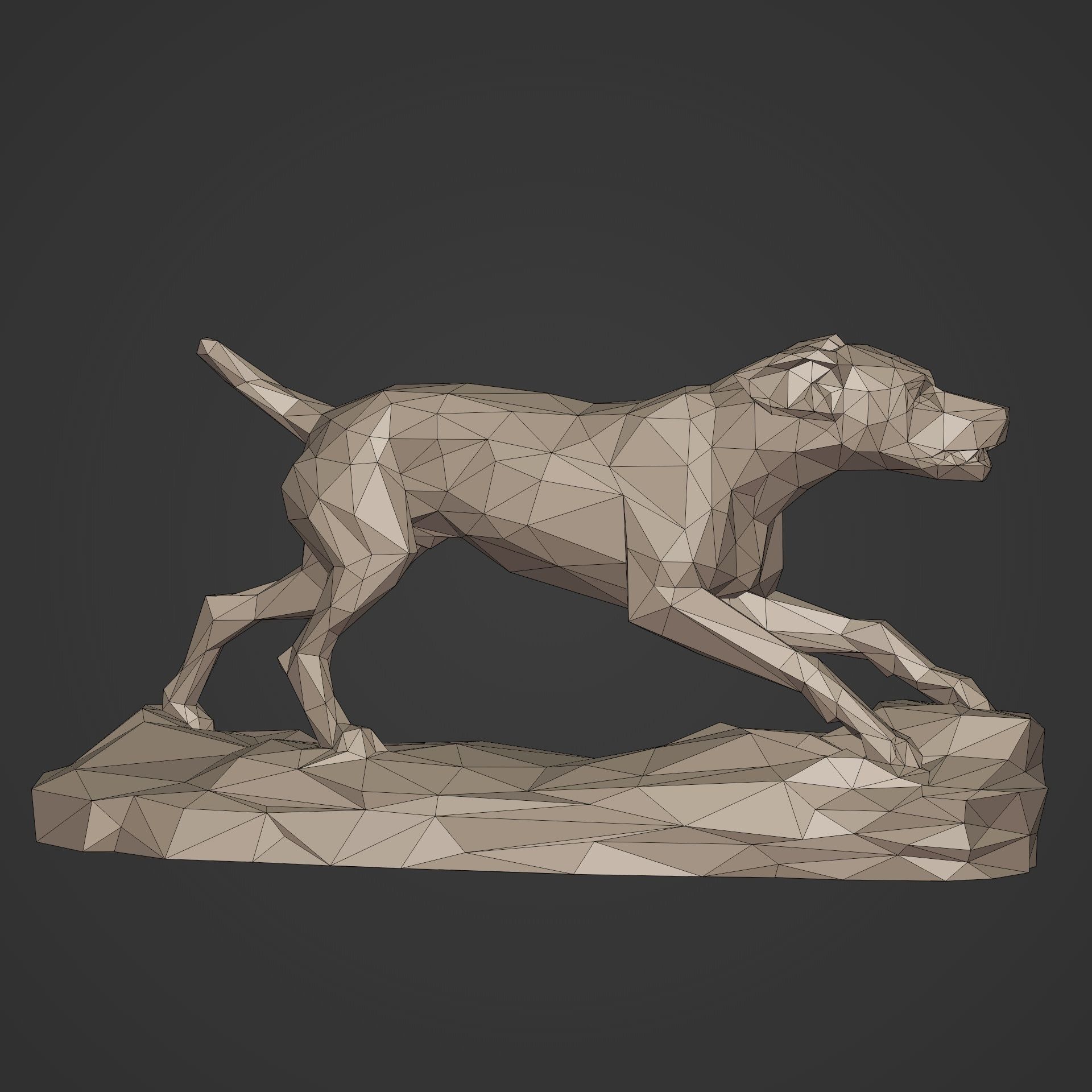 Dog Statue - 3D Print Ready 3D print model_6