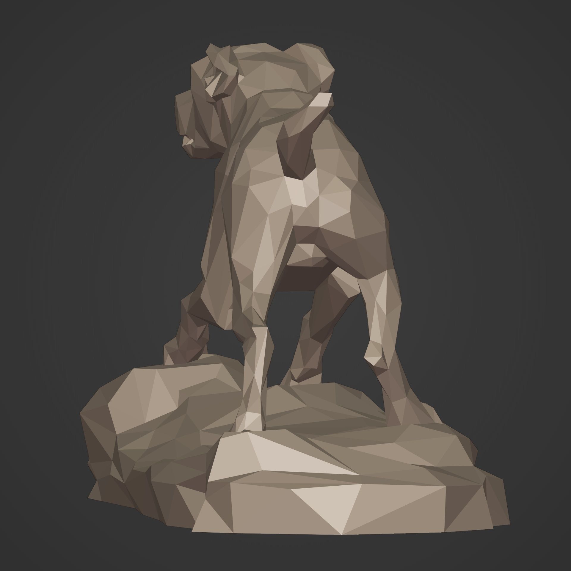 Dog Statue - 3D Print Ready 3D print model_9