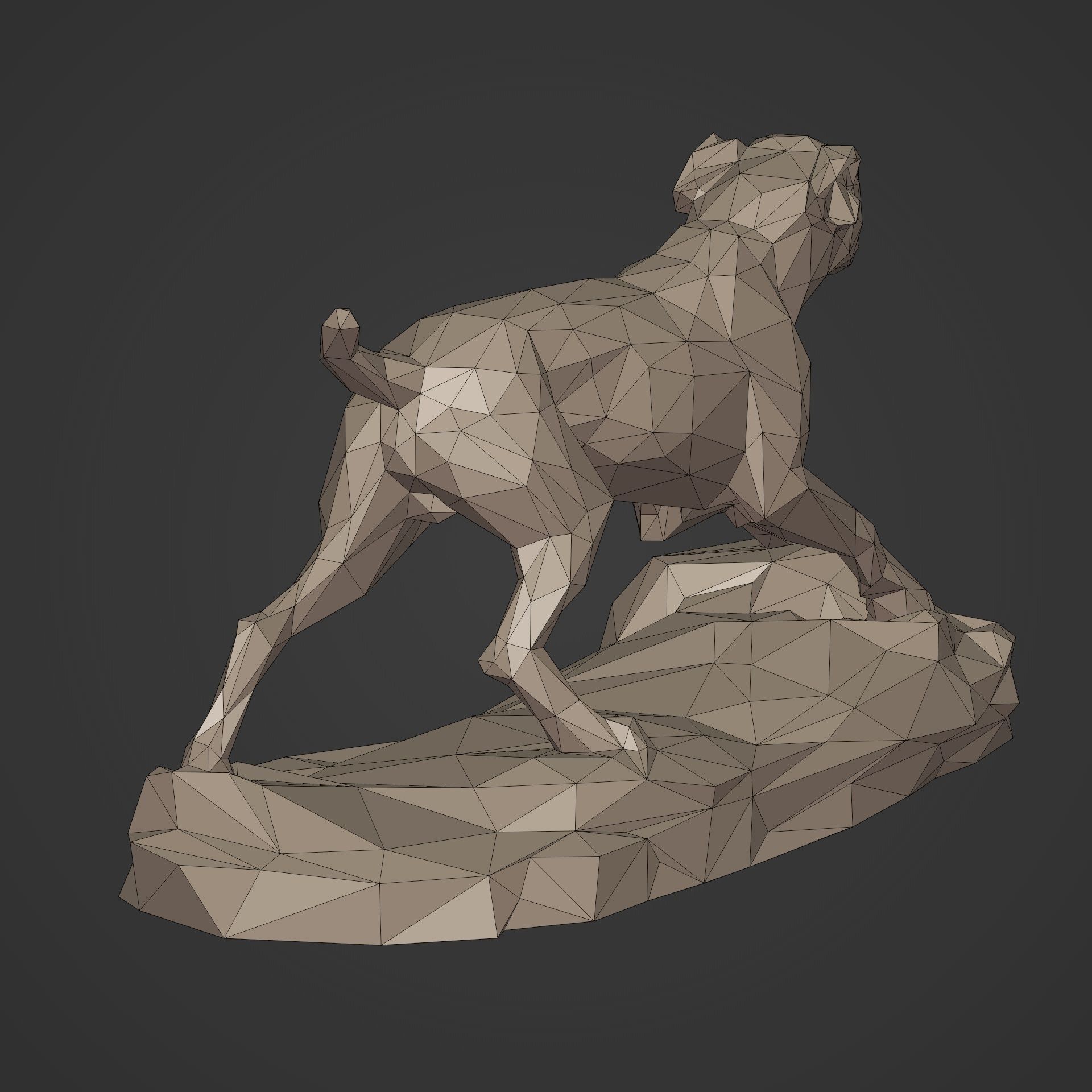 Dog Statue - 3D Print Ready 3D print model_14