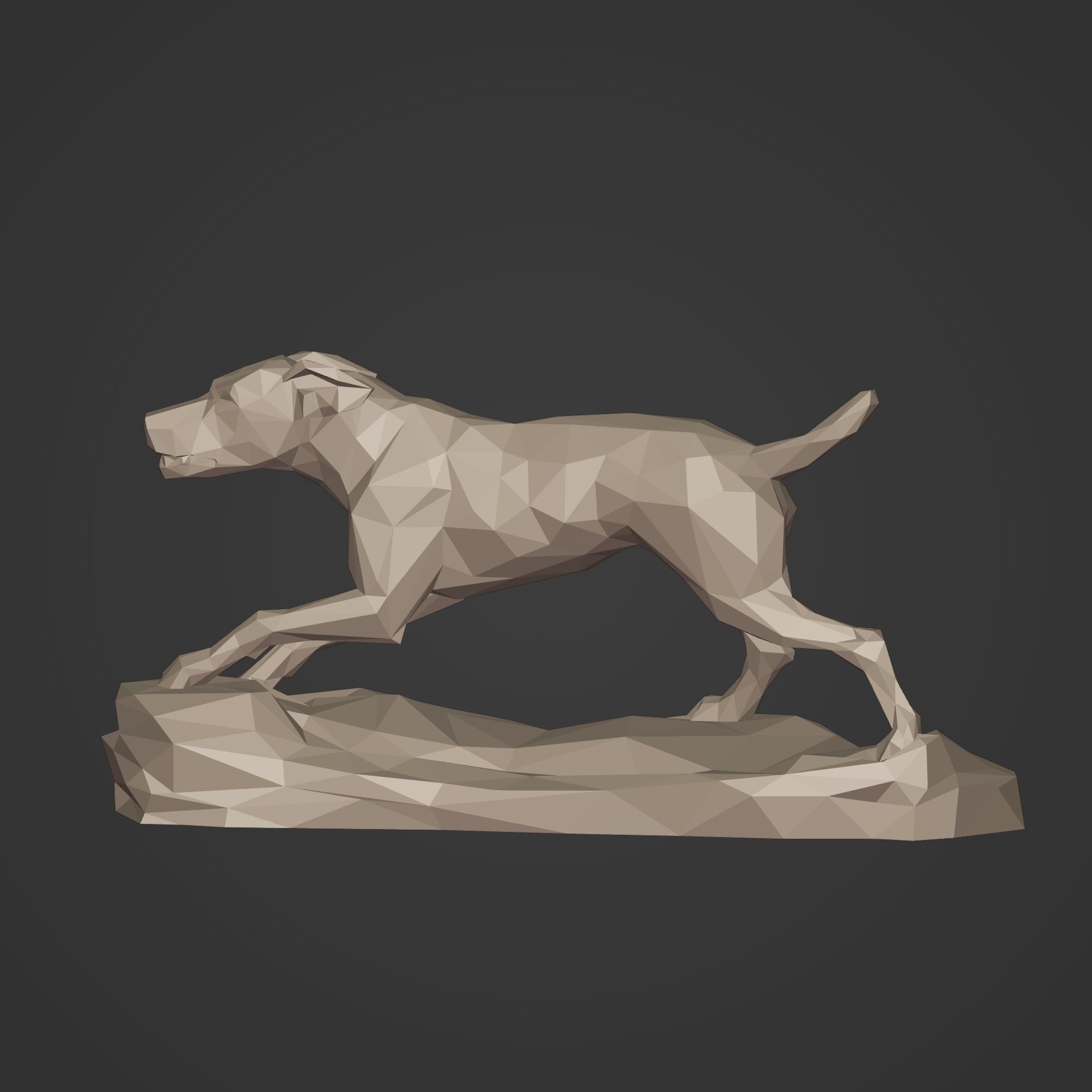 Dog Statue - 3D Print Ready 3D print model_3
