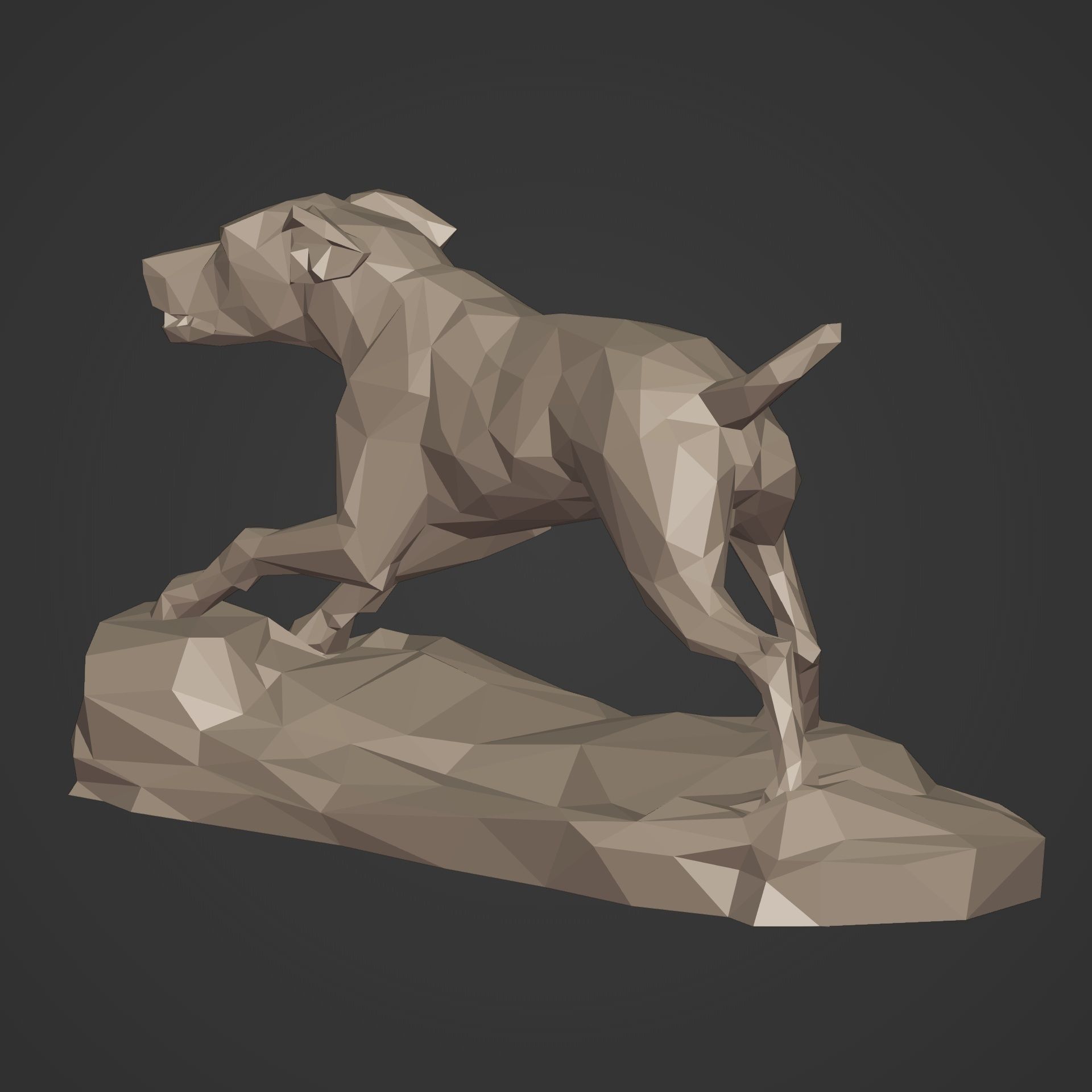 Dog Statue - 3D Print Ready 3D print model_11