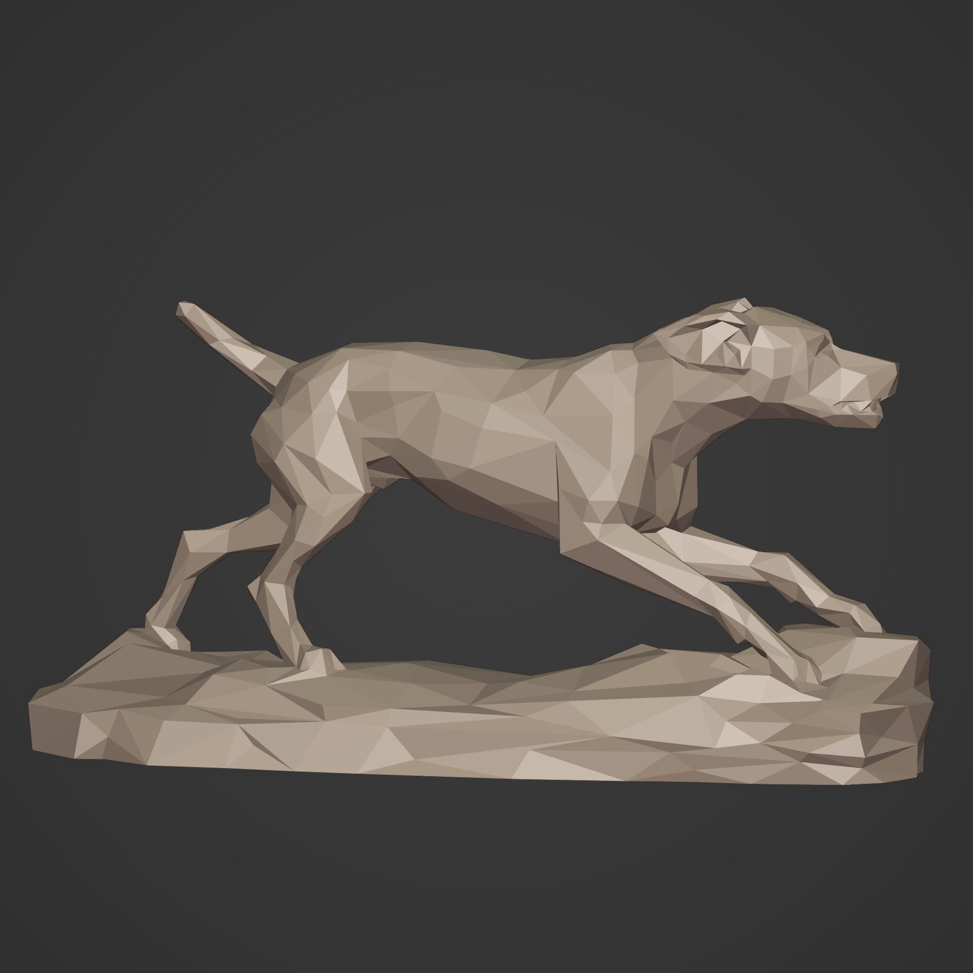 Dog Statue - 3D Print Ready 3D print model_5