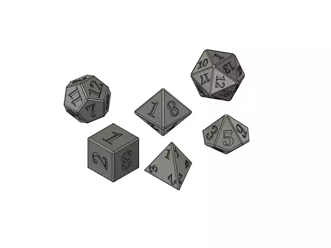 Loaded Dice Set 3D print model
