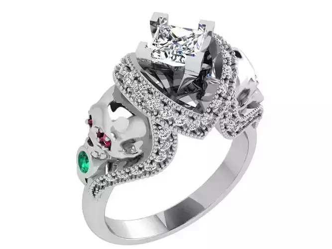 Princess Cut Royal Diamond Ring 3655