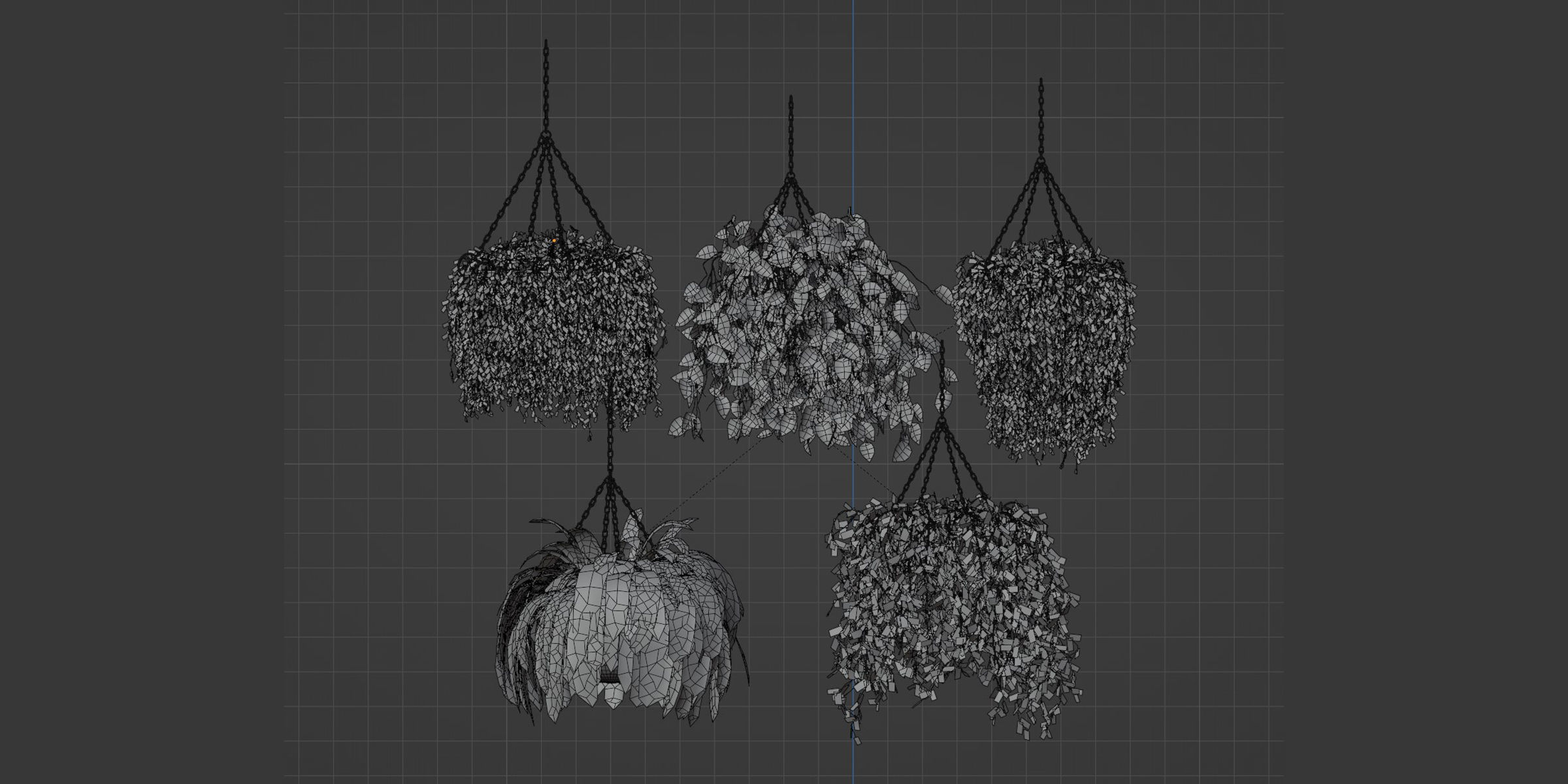 Hanging plants collection vol 142-Blender 3D model_7